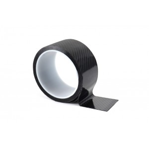 Oglekļa šķiedras lente 5D, 3m x 50mm, Amio 02597 Carbon tape, melna
