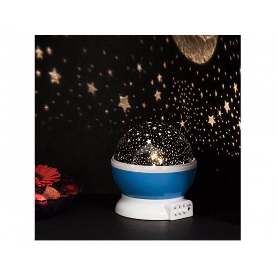 Zvaigžņu projektors un naktslampiņa, zils, KX7814_2