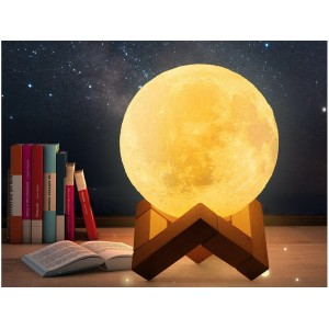 Dekoratīva lampa Mēness gaisma 3D, diam. 8cm, 15845