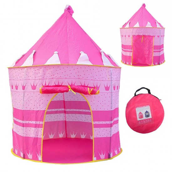 Bērnu telts Pils 135 x 105 cm, rozā, 18205