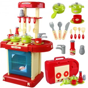 Rotaļu virtuves komplekts ar skaņas efektiem Sarkana