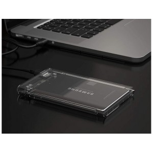 Корпус жесткого диска 2,5'', USB-C 3.0, SSD, HDD, прозрачный, 06222