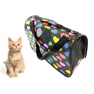 Dzīvnieku transportēšanas soma, 64 cm x 44 cm, krāsainas sirsniņas