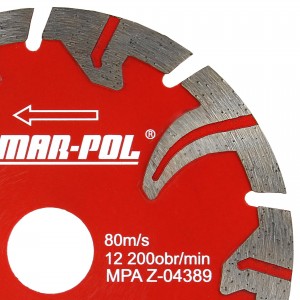 Алмазный отрезной диск 125 x 7,5 х 22,2 mm Mar-Pol Red M08733