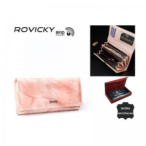 Кожаный Женский кошелек Rovicky  8801-YMA Pink