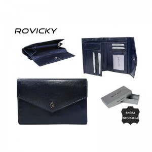 Кожаный Женский кошелек Rovicky  N310-RBA Blue