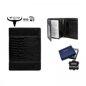 Кожаный кошелек BUFFALO N4-VTC Black