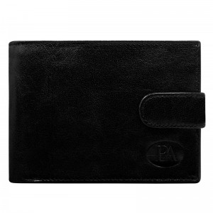 Мужское кожаный кошелек с RFID Pierre Andreus PW-010L-BTU Black