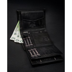 Vīriešu naudas maks, āda, RFID, Pierre Cardin 326 TILAK12 , Nero