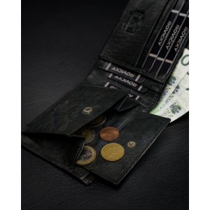 Vīriešu naudas maks, āda, RFID, Pierre Cardin TILAK12 F 8805, melns
