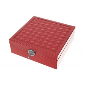 Коробка для хранения часов и украшений, бордовый, 00008891