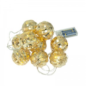 Декоративные рождественские светодиодные лампочки 10шт, 6см, 2м, 2xAA, E18A