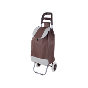 Покупательская тележка с сумкой, сумка на колесиках, коричневая, 01745_B