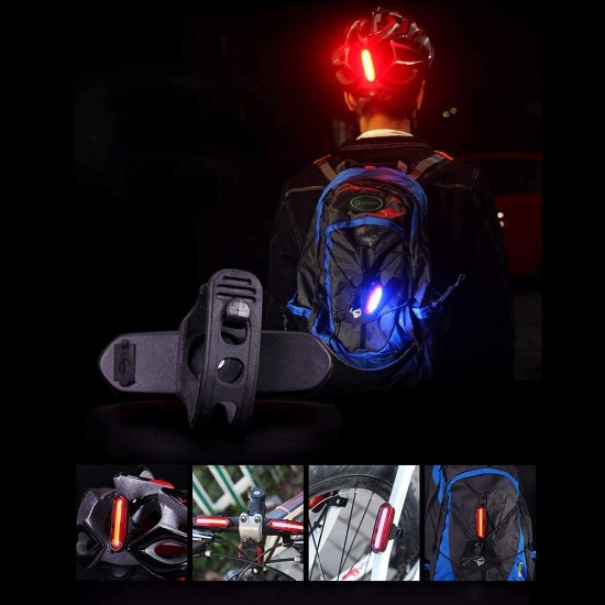 Aizmugurējais velosipēda lukturis, LED, 600mAh, IPX4, AQY-096