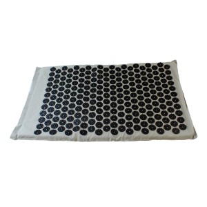 Akupresūras masāžas paklājs ar spilvenu, 67 x 41x 2 cm, pelēks, melns, AG438P