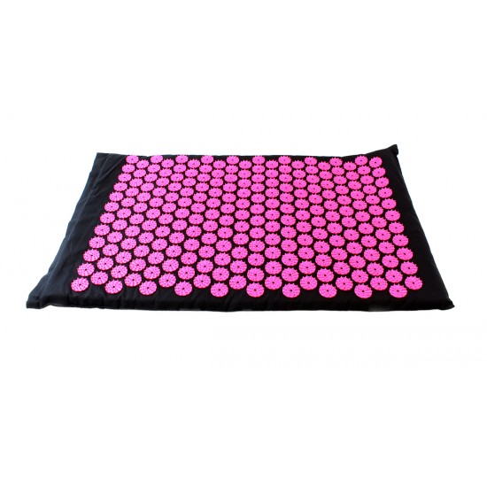 Akupresūras paklājs, 65 x 40 x 2 cm, rozā, melns, AG438L