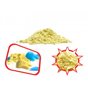 Kinētiskās smiltis 1kg, dzeltenas