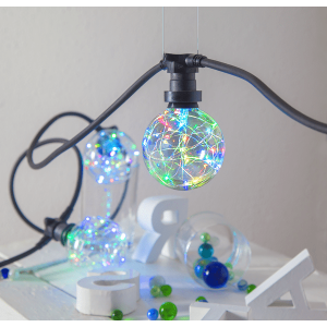 Ziemassvētku dekoratīva RGB LED spuldze, E27, 2W, 230V, RGB 200456