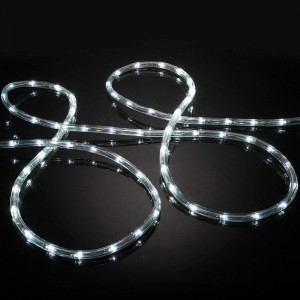 LED lente, virtene, 10m, ūdens noturīga IP44, 240 LED, auksti balta, LED E12B 
