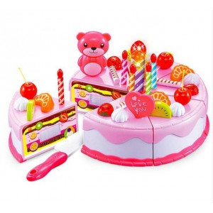 Детский игровой торт 38 шт., розовый, KX7595