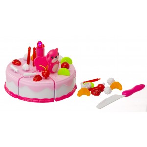 Детский игровой торт 38 шт., розовый, KX7595