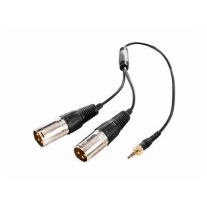 XLR kabelis, audio sadalītājs 3.5mm uz 2 x male XLR, Saramonic SR-UM10-CC1