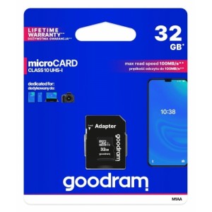 Atmiņas karte microSD 32GB UHS-I, Goodram M1AA-0320R12, 5908267930144