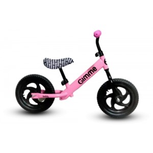 Bērnu balansa velosipēds, 11'' riteņi EVA foam, viegls rāmis, 3+, Gimme B66002, rozā