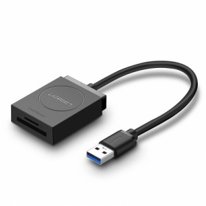 Картридер microSD, SD, USB 3.0, UGREEN CR127, 20250, черный, 6957303894178
