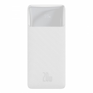 Аккумулятор, Power Bank 10000mAh, 2xUSB, USB-C, 20Вт, Baseus PPDML-L02, белый