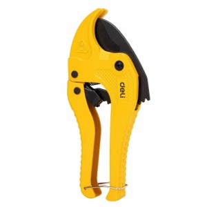 Ножницы для пластиковых труб, труборез 42мм Deli Tools EDL350042 (желтый)