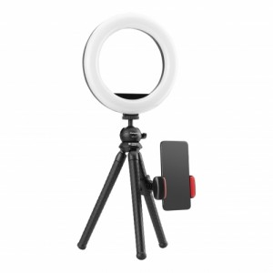 Riņķa lampa ar telefona statīvu, Selfie Lighting set Fotopro L3 (RM-80 + AK-08 + SJ-20 + MH-01)
