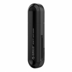 Картридер SD, microSD, USB 3.0, 2ТБ, Orico CRS21-BK, черный
