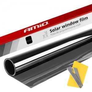 Auto logu stikla tonēšanas plēve, 0,5x3m (30%), melna, Amio Solar Window Film 01651