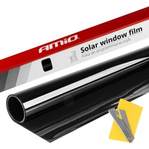 Auto logu stikla tonēšanas plēve, 0,75x3m (15%), tumši melna, Amio Solar Window Film 01656