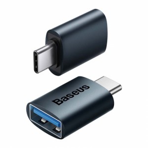 OTG adapteris USB-C to USB-A, zils, Baseus Ingenuity ZJJQ000003