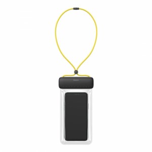 Universāls ūdensizturīgs telefona maciņs Baseus Let's Go, melns-dzeltens, ACFSD-DGY
