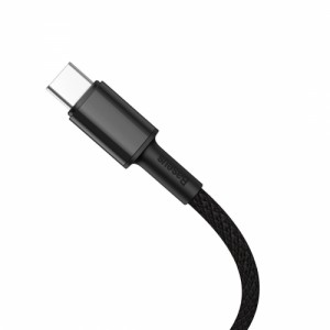 Кабель USB-C, в оплетке высокой плотности, 100Вт, 2м, Baseus CATGD-A01, черный