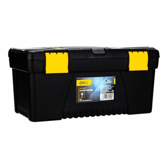 Ящик для инструментов, 15 дюймов, 380 x 200 x 180 мм, Deli Tools EDL432417, желтый