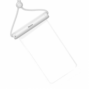 Ūdensizturīgs telefona maciņš, Baseus Cylinder Slide-cover, balts, FMYT000002