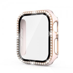 Apple Watch aizsargkorpuss ar aizsargstiklu, 45mm, Diamond pink-gold, UCH001080