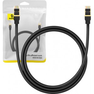 Baseus Network cable cat.8 Baseus Ethernet RJ45, 40Gbps, 1m (black)