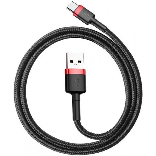 Кабель Baseus Cafule USB-C 3A 0,5 м (красный+черный)