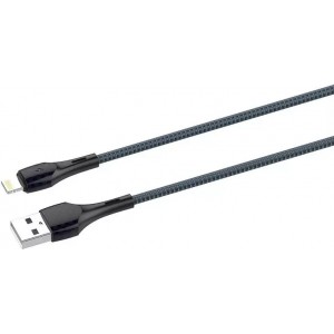 Producenttymczasowy USB - Lightning LDNIO LS521 kabelis, 1m (pelēkzils)