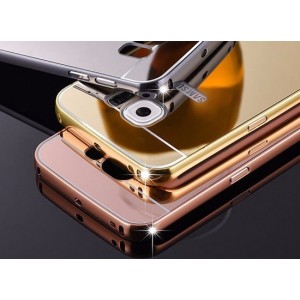 4Kom.pl Mirror bumper case for Samsung Galaxy S7 Edge Silver