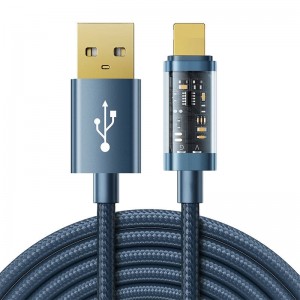 Joyroom datu kabelis uz USB-A / Lightning / 2.4A / 2m Joyroom S-UL012A20 (zils)