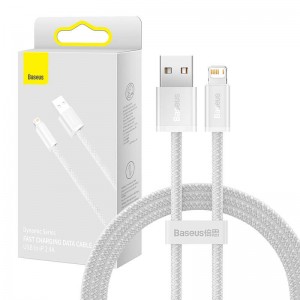Baseus Dinamiskais kabelis USB līdz Lightning, 2.4A, 1m (balts)