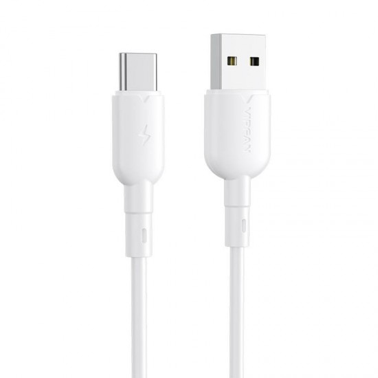 Vipfan USB uz USB-C kabelis Vipfan Krāsains X11, 3A, 1m (balts)