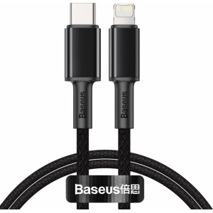 Baseus High Density Braided Cable Type-C to Lightning, PD,  20W, 1m (Black)