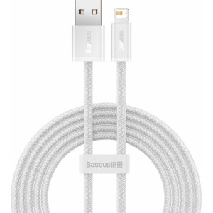 Baseus Dinamiskais kabelis USB līdz Lightning, 2.4A, 1m (balts)